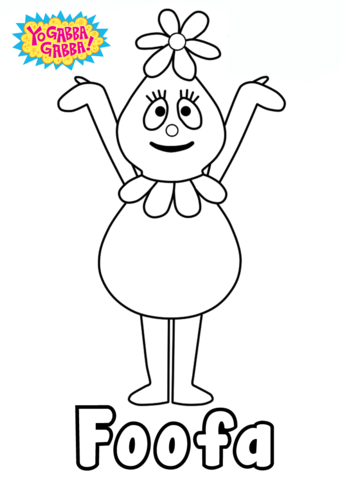 Yo Gabba Gabba! Foofa Coloring Page